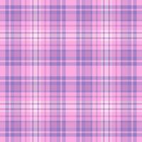 Old pattern fabric textile, halloween check plaid background. Costume tartan seamless texture in pink and indigo colors. vector