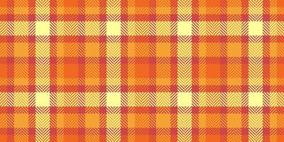 November pattern background fabric, worldwide seamless plaid tartan. Platform check texture textile in orange and red colors. vector