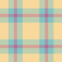Teen pattern tartan plaid, tiny background fabric . Old textile seamless texture check in amber and teal colors. vector