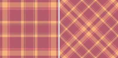 plaid background of textile fabric seamless with a check tartan texture pattern. Set in skin colors. Ribbon craft ideas. vector