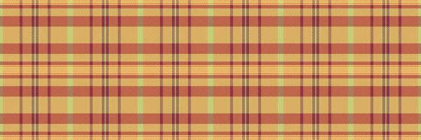 List tartan seamless check, random background plaid. Linear texture fabric pattern textile in orange and lime colors. vector