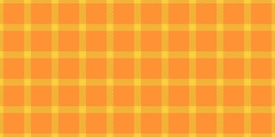 Advertisement fabric check tartan, kilt texture background pattern. Volume textile plaid seamless in amber and tangerine colors. vector