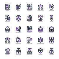 Renewable Energy icon pack for your website, mobile, presentation, and logo design. Renewable Energy icon dual tone design. graphics illustration and editable stroke. vector