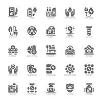 Renewable Energy icon pack for your website, mobile, presentation, and logo design. Renewable Energy icon glyph design. graphics illustration and editable stroke. vector