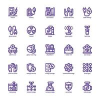 Renewable Energy icon pack for your website, mobile, presentation, and logo design. Renewable Energy icon basic line gradient design. graphics illustration and editable stroke. vector