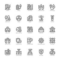 Renewable Energy icon pack for your website, mobile, presentation, and logo design. Renewable Energy icon outline design. graphics illustration and editable stroke. vector