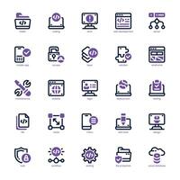 Software and Development icon pack for your website, mobile, presentation, and logo design. Software and Development icon dual tone design. graphics illustration and editable stroke. vector