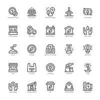 Renewable Energy icon pack for your website, mobile, presentation, and logo design. Renewable Energy icon outline design. graphics illustration and editable stroke. vector