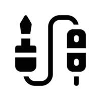 audio jack icon. glyph icon for your website, mobile, presentation, and logo design. vector