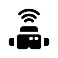 vr glasses icon. glyph icon for your website, mobile, presentation, and logo design. vector
