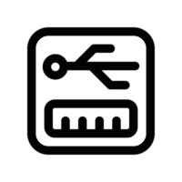 usb port icon. line icon for your website, mobile, presentation, and logo design. vector