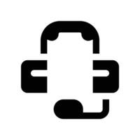 headphone icon. glyph icon for your website, mobile, presentation, and logo design. vector