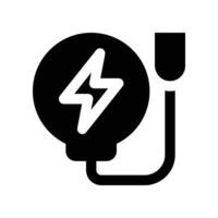 wireless charging icon. glyph icon for your website, mobile, presentation, and logo design. vector