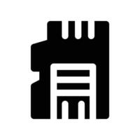 sd card icon. glyph icon for your website, mobile, presentation, and logo design. vector