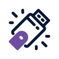 flash disk icon. dual tone icon for your website, mobile, presentation, and logo design. vector