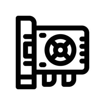 vga card icon. line icon for your website, mobile, presentation, and logo design. vector