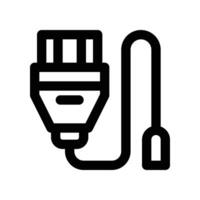 hdmi icon. line icon for your website, mobile, presentation, and logo design. vector