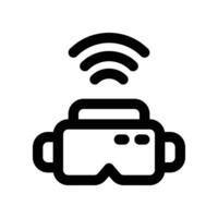 vr glasses icon. line icon for your website, mobile, presentation, and logo design. vector