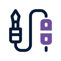 audio jack icon. dual tone icon for your website, mobile, presentation, and logo design. vector