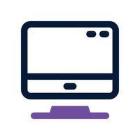 monitor icon. dual tone icon for your website, mobile, presentation, and logo design. vector