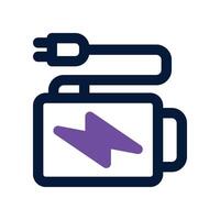 charger icon. dual tone icon for your website, mobile, presentation, and logo design. vector