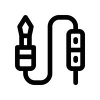 audio jack icon. line icon for your website, mobile, presentation, and logo design. vector