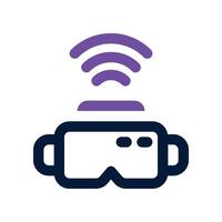 vr glasses icon. dual tone icon for your website, mobile, presentation, and logo design. vector