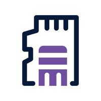 sd card icon. dual tone icon for your website, mobile, presentation, and logo design. vector