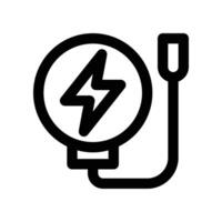 wireless charging icon. line icon for your website, mobile, presentation, and logo design. vector