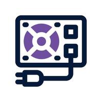 power supply icon. dual tone icon for your website, mobile, presentation, and logo design. vector