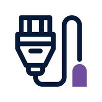 hdmi icon. dual tone icon for your website, mobile, presentation, and logo design. vector