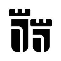 test tube icon. glyph icon for your website, mobile, presentation, and logo design. vector