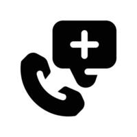 emergency call icon. glyph icon for your website, mobile, presentation, and logo design. vector