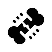 broken bone icon. glyph icon for your website, mobile, presentation, and logo design. vector