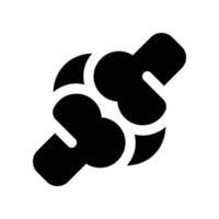 bone icon. glyph icon for your website, mobile, presentation, and logo design. vector
