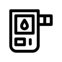 glucometer icon. line icon for your website, mobile, presentation, and logo design. vector