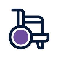 wheelchair icon. dual tone icon for your website, mobile, presentation, and logo design. vector
