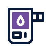 glucometer icon. dual tone icon for your website, mobile, presentation, and logo design. vector