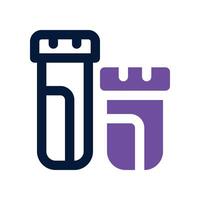 test tube icon. dual tone icon for your website, mobile, presentation, and logo design. vector