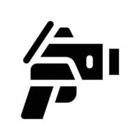 thermometer gun icon. glyph icon for your website, mobile, presentation, and logo design. vector