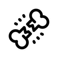 broken bone icon. line icon for your website, mobile, presentation, and logo design. vector