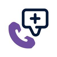 emergency call icon. dual tone icon for your website, mobile, presentation, and logo design. vector