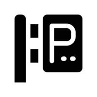 parking sign icon. glyph icon for your website, mobile, presentation, and logo design. vector