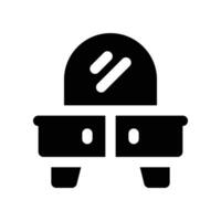 desk mirror icon. glyph icon for your website, mobile, presentation, and logo design. vector