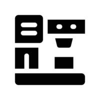 coffee machine icon. glyph icon for your website, mobile, presentation, and logo design. vector