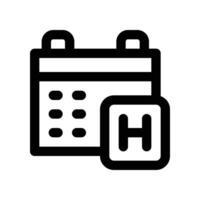 hotel schedule icon. line icon for your website, mobile, presentation, and logo design. vector