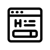 online reservation icon. line icon for your website, mobile, presentation, and logo design. vector