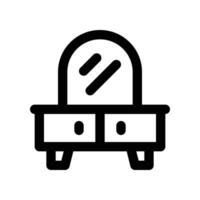 desk mirror icon. line icon for your website, mobile, presentation, and logo design. vector