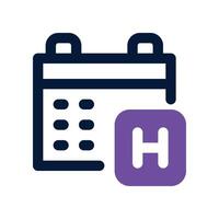 hotel schedule icon. dual tone icon for your website, mobile, presentation, and logo design. vector