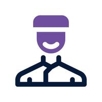 bellboy icon. dual tone icon for your website, mobile, presentation, and logo design. vector